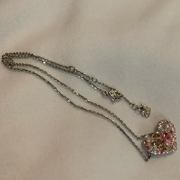 Swarovski Alana Pink Crystal Heart Necklace - Picture 7 of 8